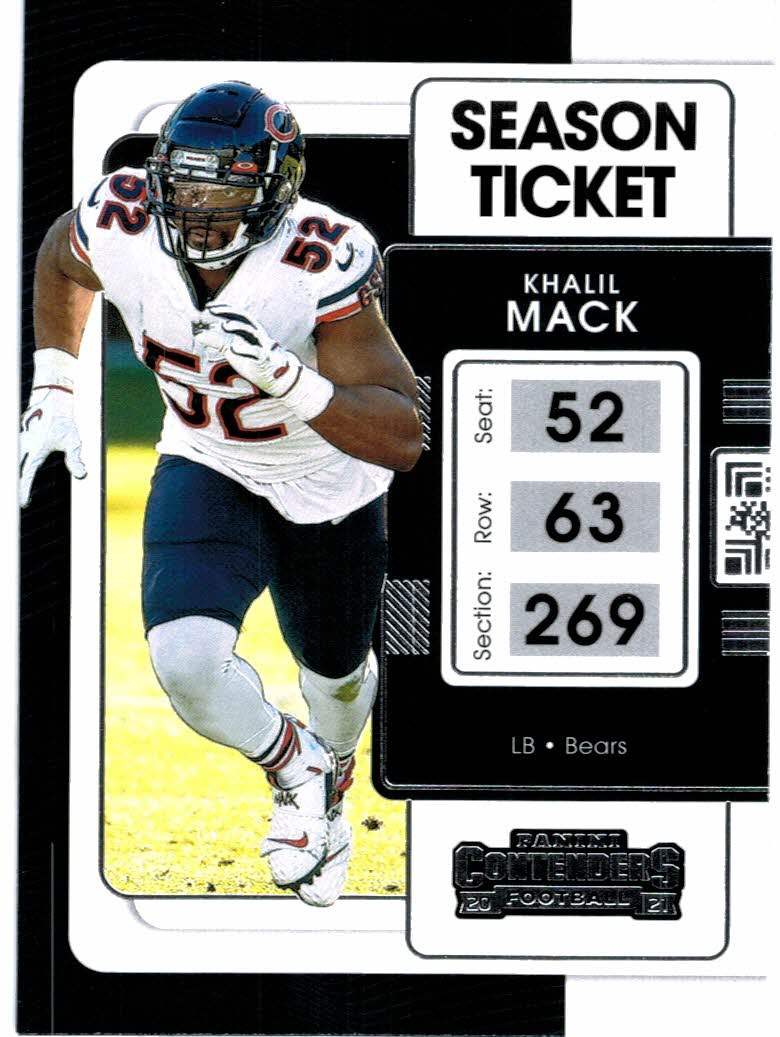 Khalil Mack - Chicago Bears 2021 Panini Contenders Season Ticket #16 –