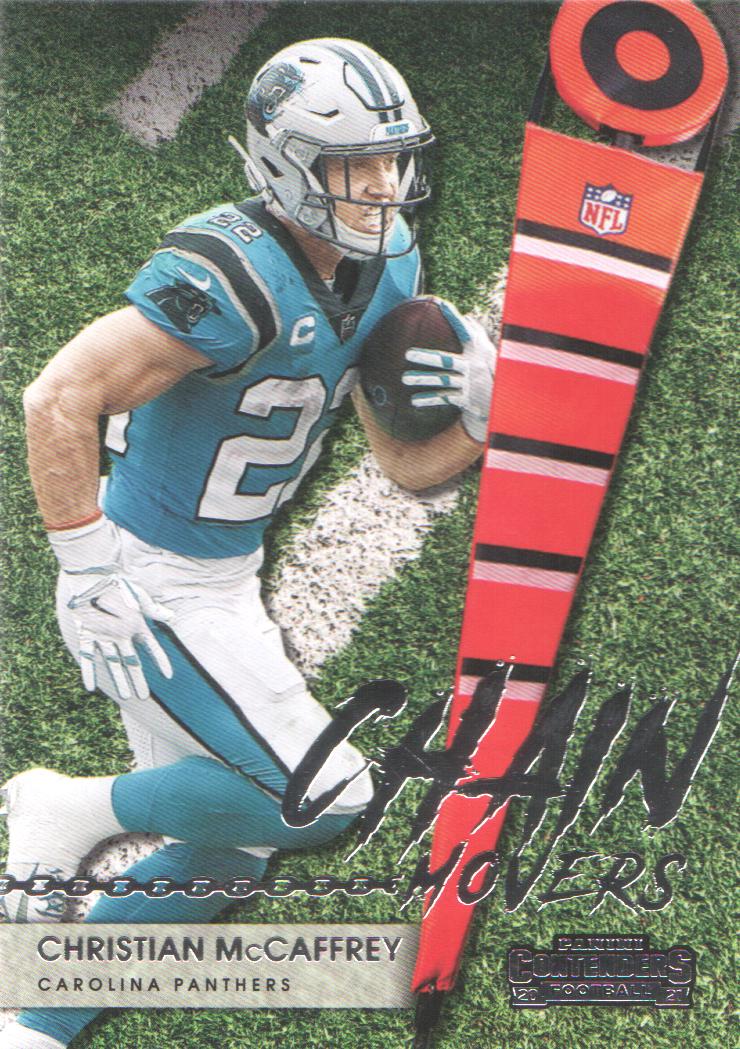 2021 PANINI CONTENDERS CHRISTIAN MCCAFFERY CHAIN MOVERS CARD PANTHERS  CM-CMC nfl