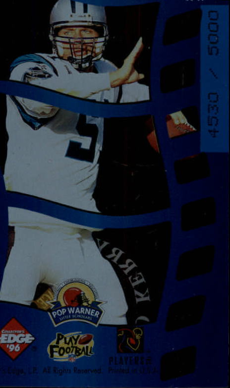 1996 Collector's Edge Advantage Crystal Cuts #CC17 Kerry Collins back image
