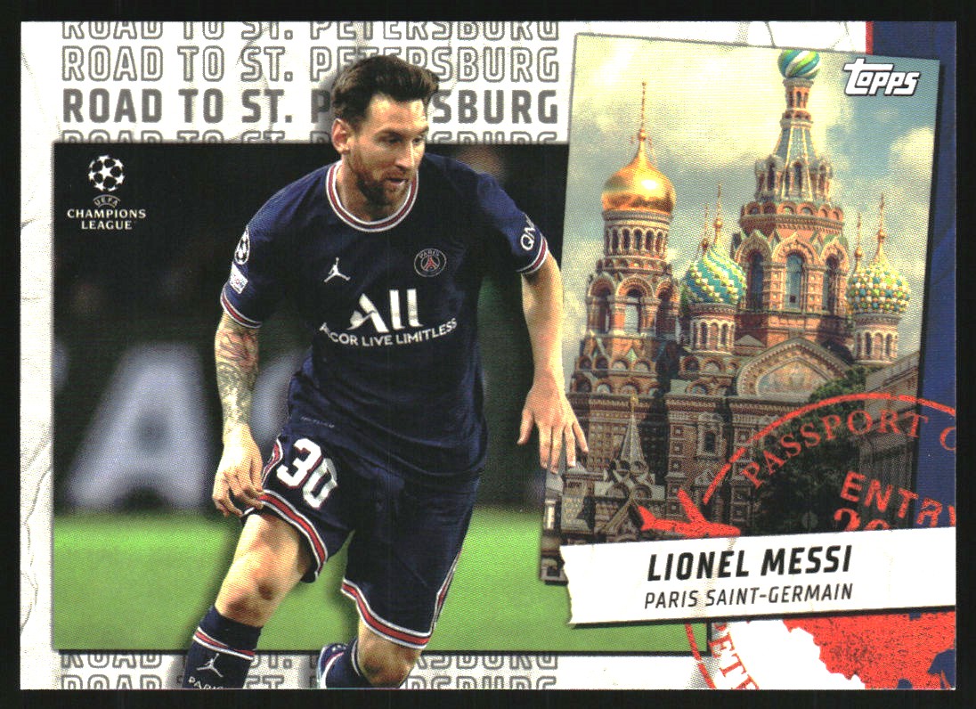 2021-22 Topps UEFA Champions League Road to St. Petersburg #RSP18 Lionel Messi