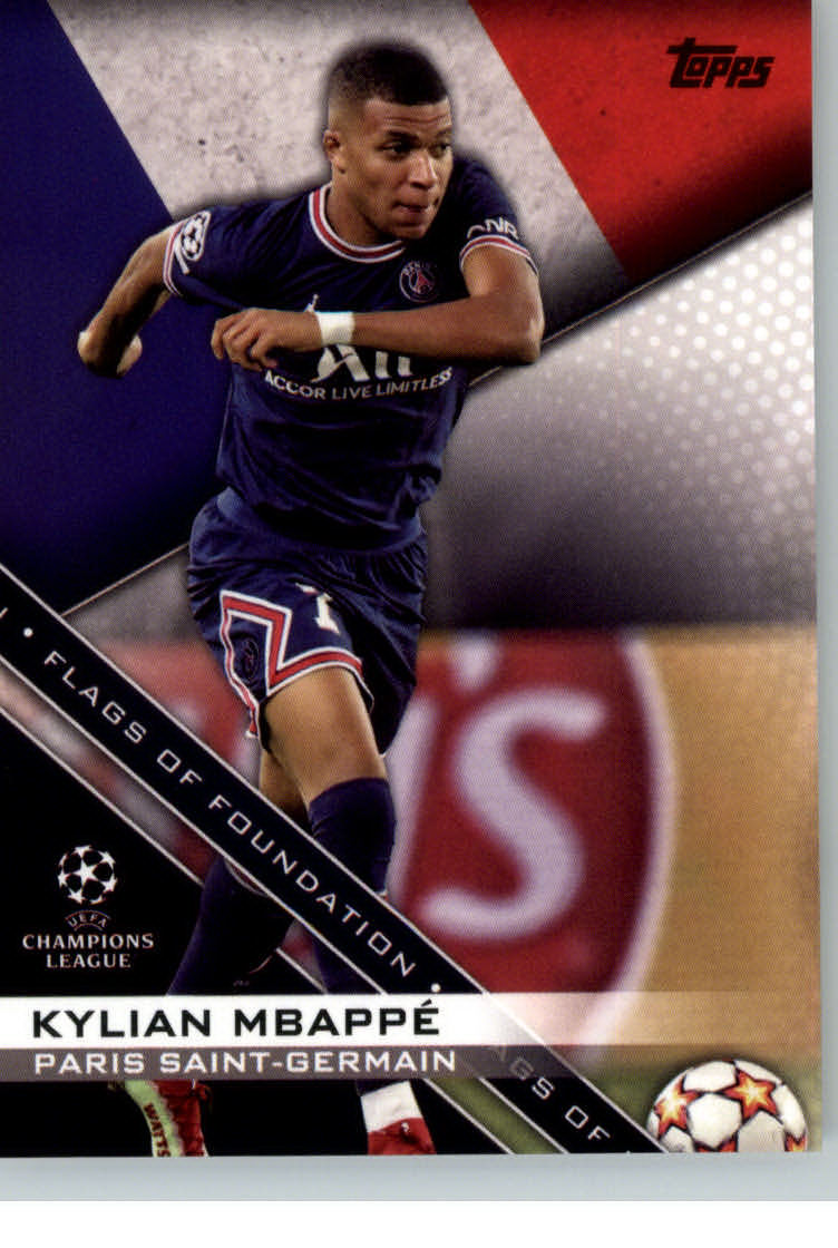 2021-22 Topps UEFA Champions League Flags of Foundation #FF07 Kylian ...