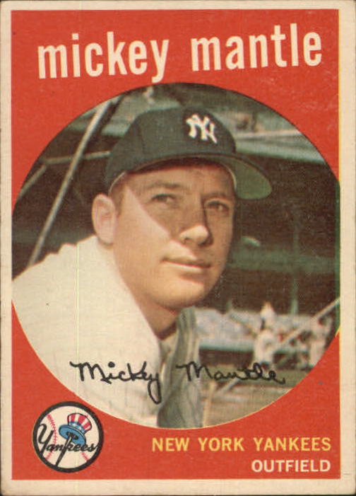 1959 Topps #10 Mickey Mantle  YANKEES VG/EX G43156