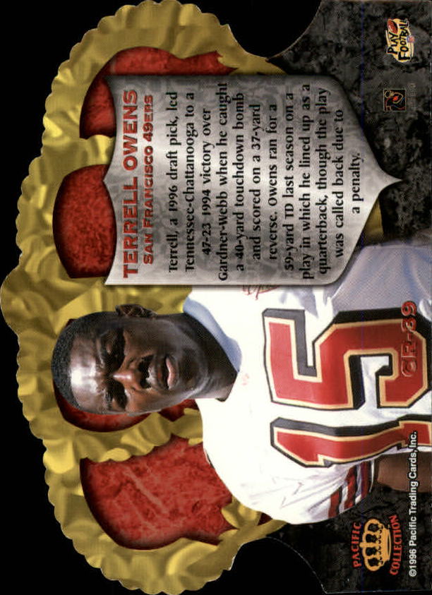 1996 Crown Royale Silver #39 Terrell Owens back image