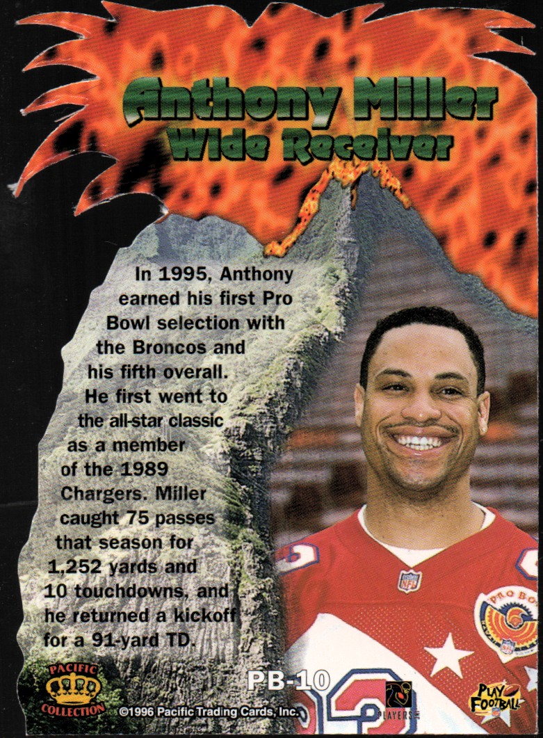 1996 Crown Royale Pro Bowl Die Cuts #10 Anthony Miller back image