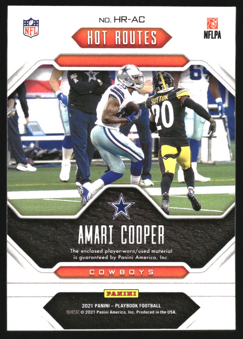 2021 Panini Playbook Hot Routes Jerseys #6 Amari Cooper