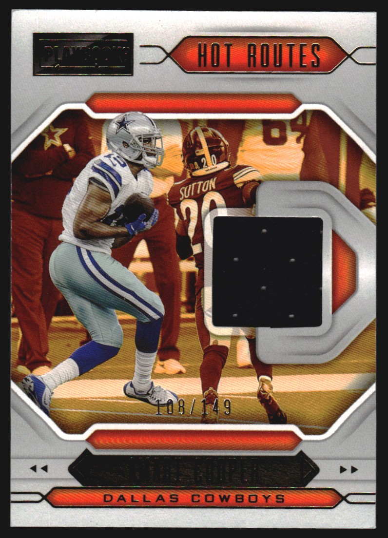 2021 Panini Playbook Hot Routes Jerseys Gold #6 Amari Cooper