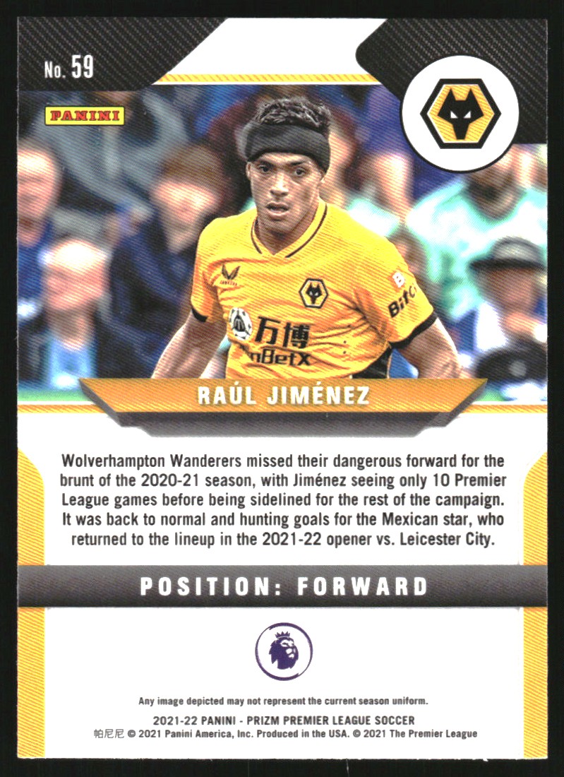 2021-22 Panini Prizm English Premier League #59 Raul Jimenez