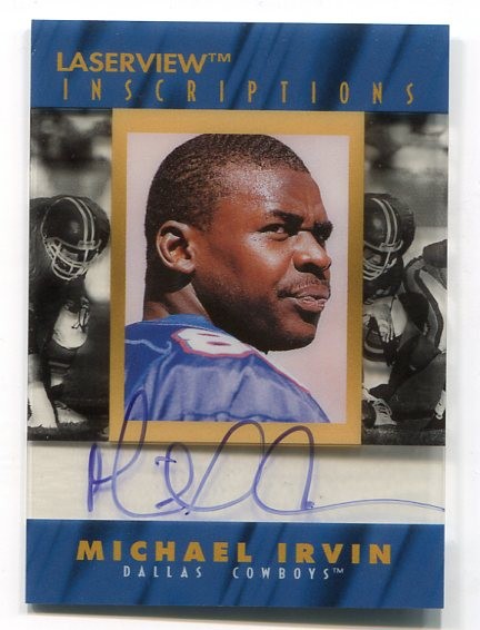 1996 FB Laser View Inscriptions 13 Michael Irvin 3050 Auto