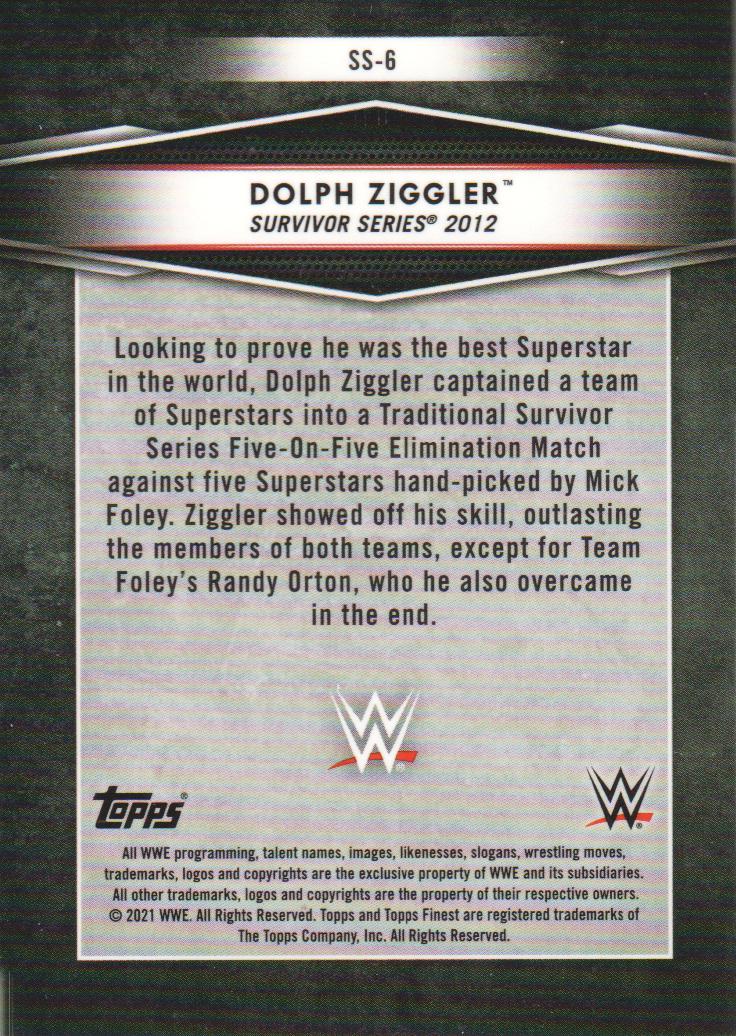 2021 Finest WWE Sole Survivors #SS6 Dolph Ziggler back image