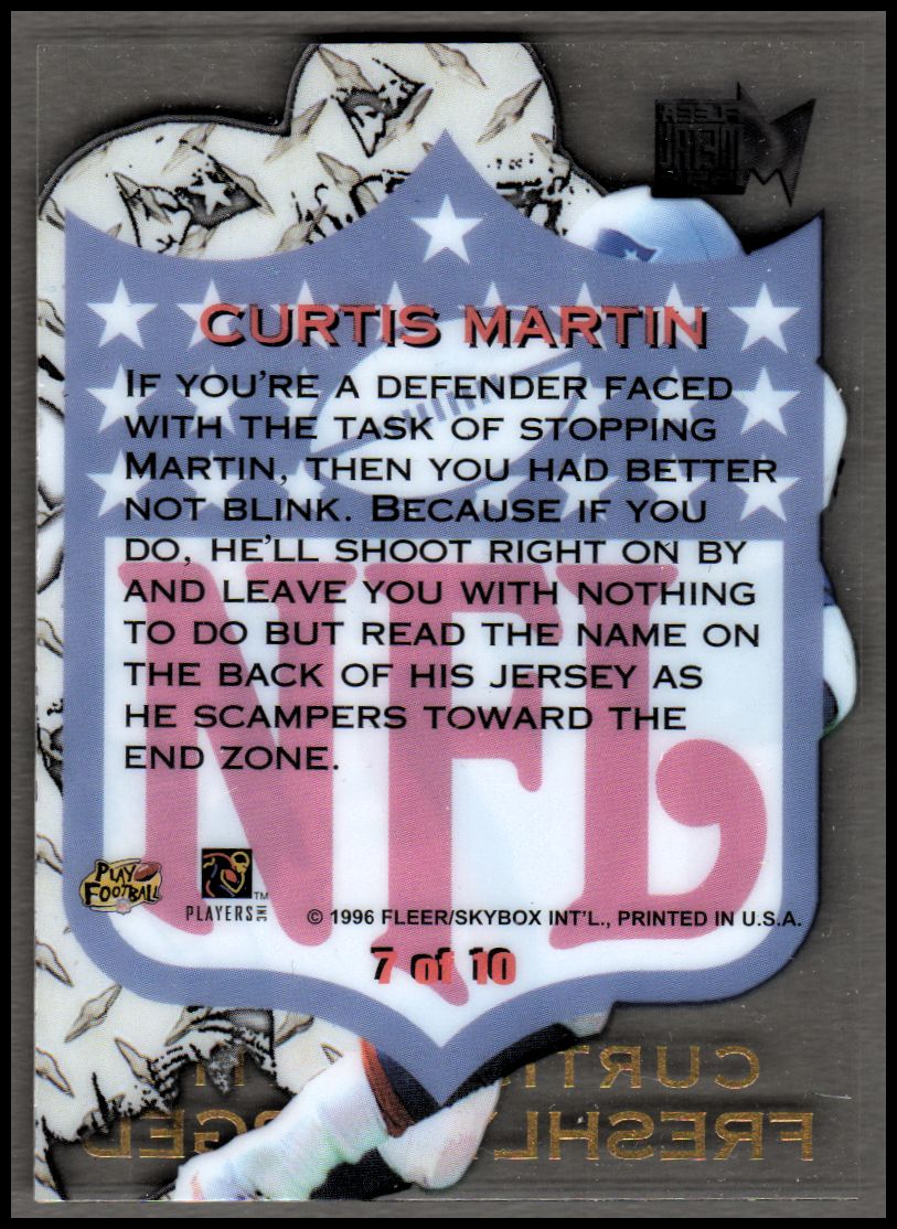 1996 Metal Freshly Forged #7 Curtis Martin back image