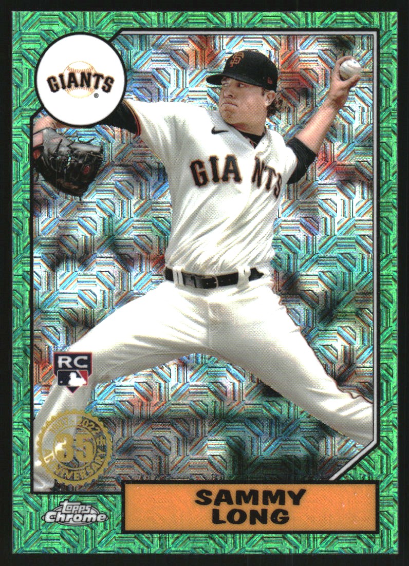 2022 Topps '87 Topps Silver Pack Chrome Green Refractors #T87C98 Sammy Long