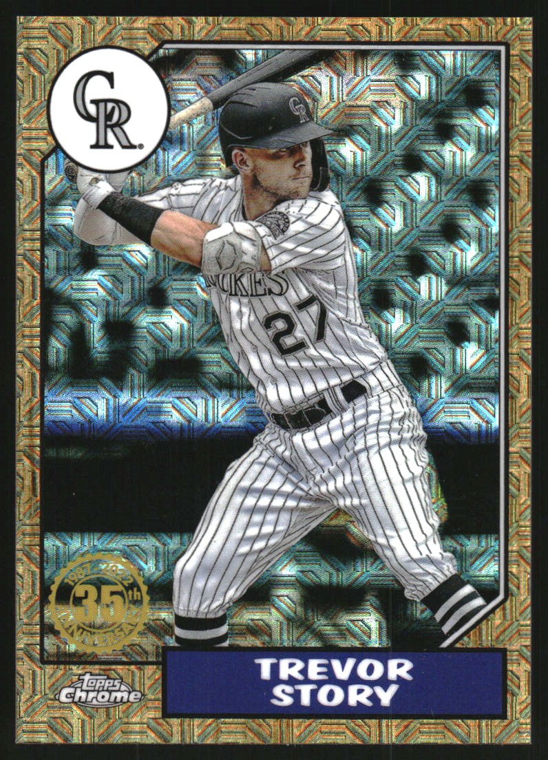2022 Topps '87 Topps Silver Pack Chrome Orange Refractors #T87C21 Trevor Story