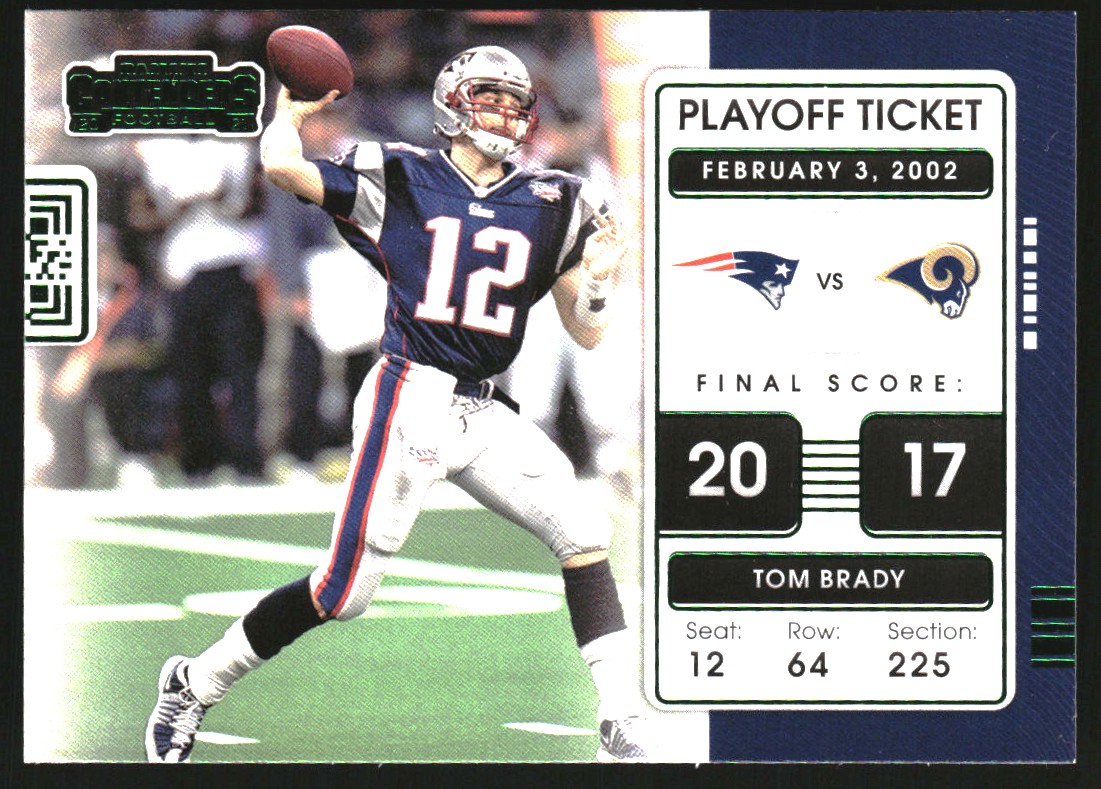 2021 Panini Contenders Playoff Tickets Emerald #10 Tom Brady