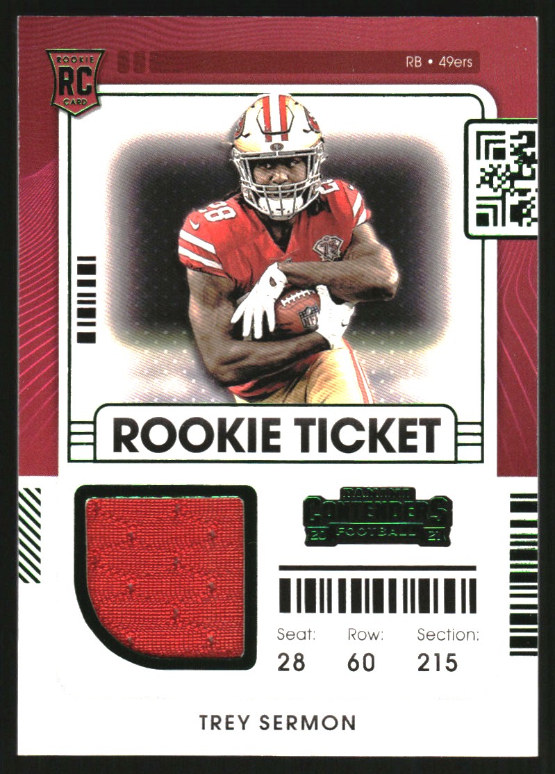 2021 Panini Contenders Rookie Ticket Swatches #26 Trey Sermon