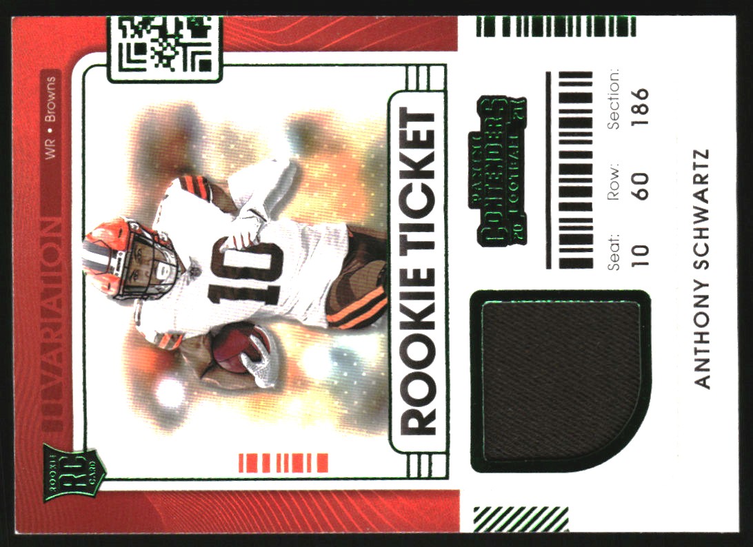 2021 Panini Contenders Rookie Ticket Swatches Variation #28 Anthony Schwartz