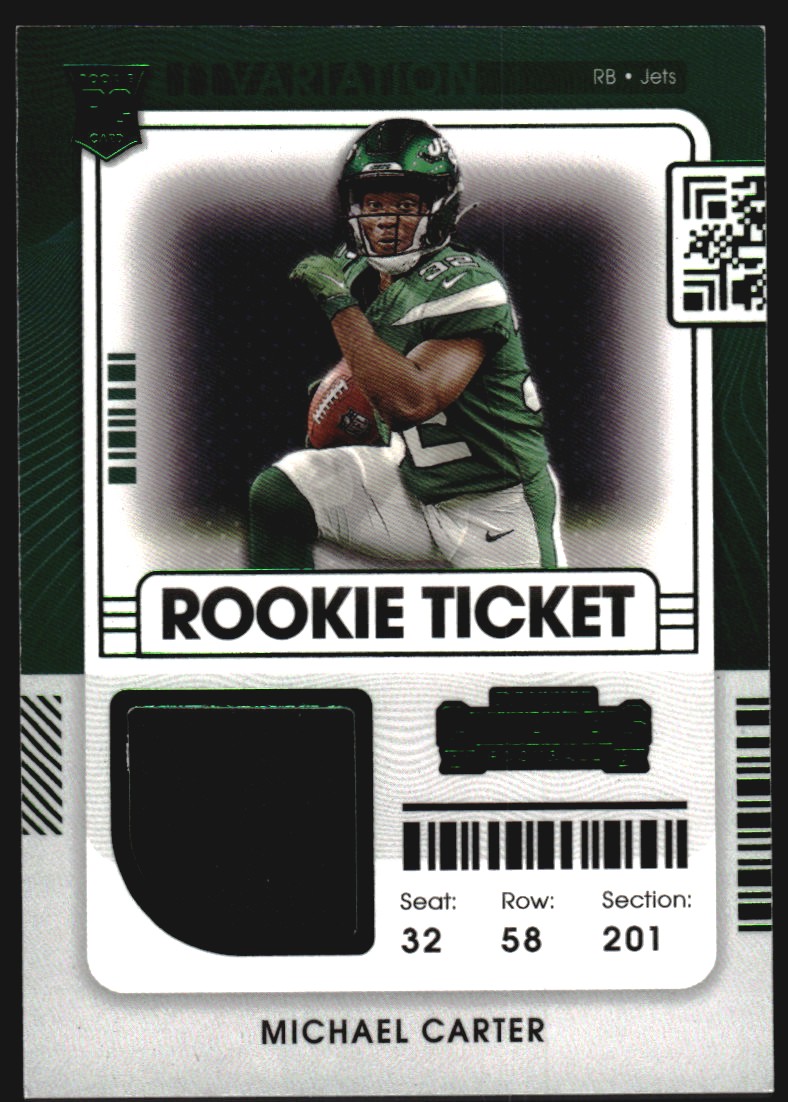 2021 Panini Contenders Rookie Ticket Swatches Variation #29 Michael Carter