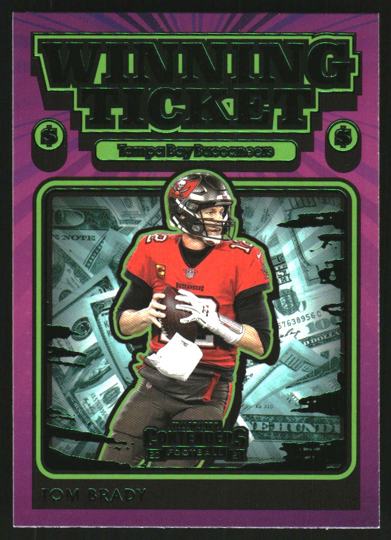 2021 Panini Contenders Winning Ticket Emerald #6 Tom Brady