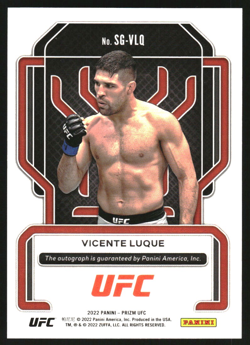 2022 Panini Prizm UFC Signatures #SGVLQ Vicente Luque