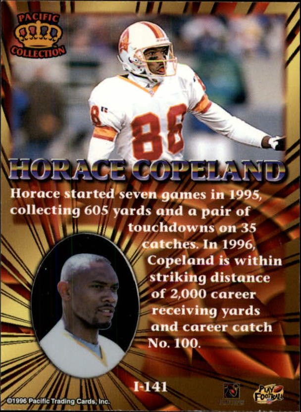 1996 Pacific Invincible Silver #141 Horace Copeland back image