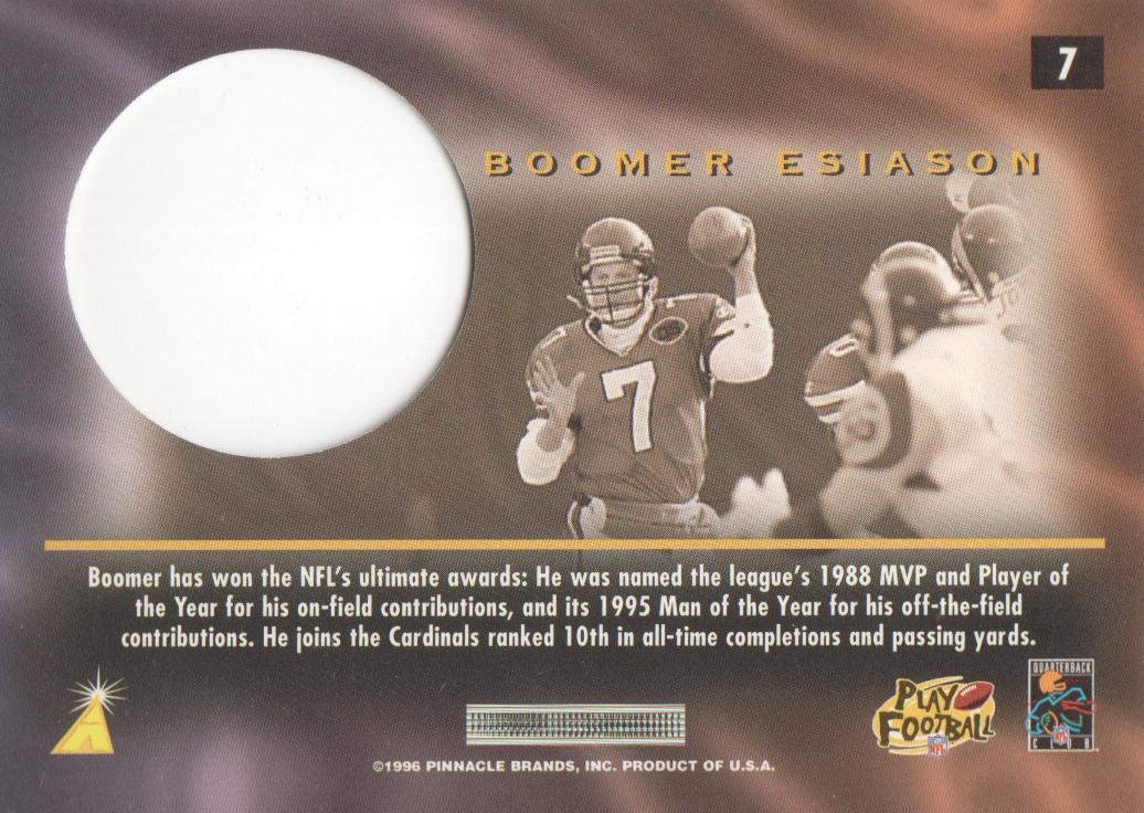 Boomer Esiason #7 Prices, 1996 Pinnacle Mint