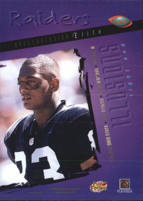 1996 Playoff Illusions Spectralusion Elite #24 Rickey Dudley back image