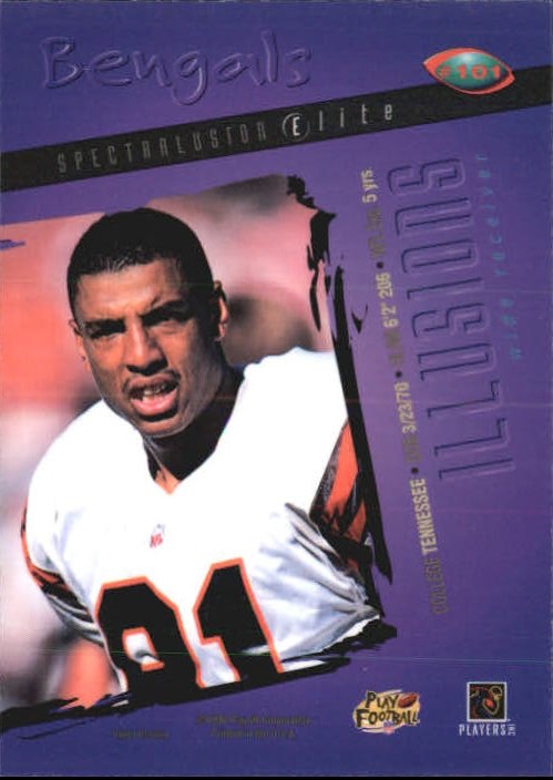 1996 Playoff Illusions Spectralusion Elite #101 Carl Pickens back image