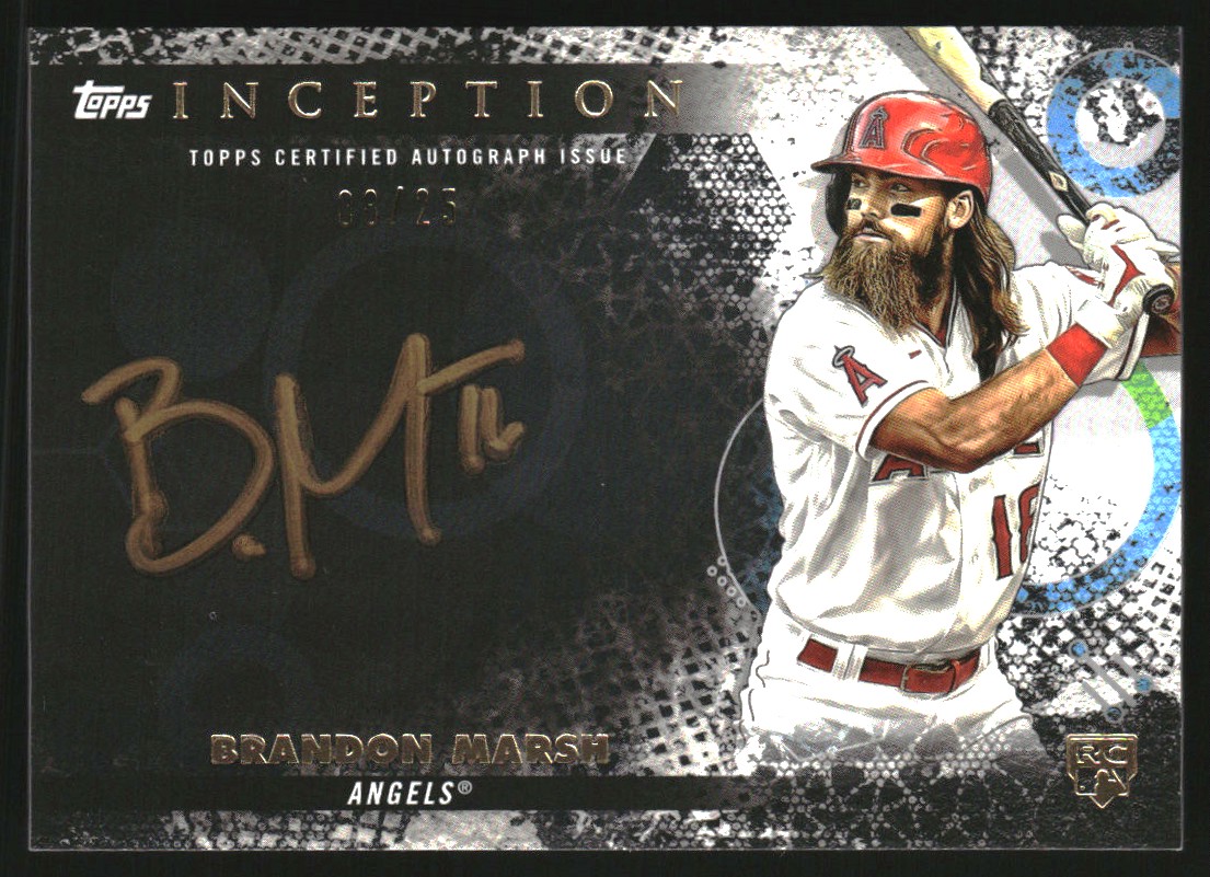 2022 Topps Inception Silver Signings Gold Ink #ISSBM Brandon Marsh EXCH