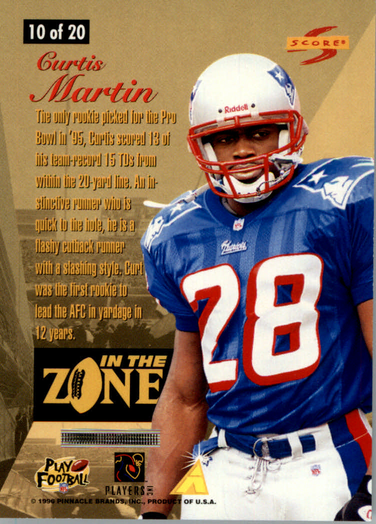 Tarjetas insertadas 1996 Score Football "Pasos y en la zona" - Imagen 7 de 7