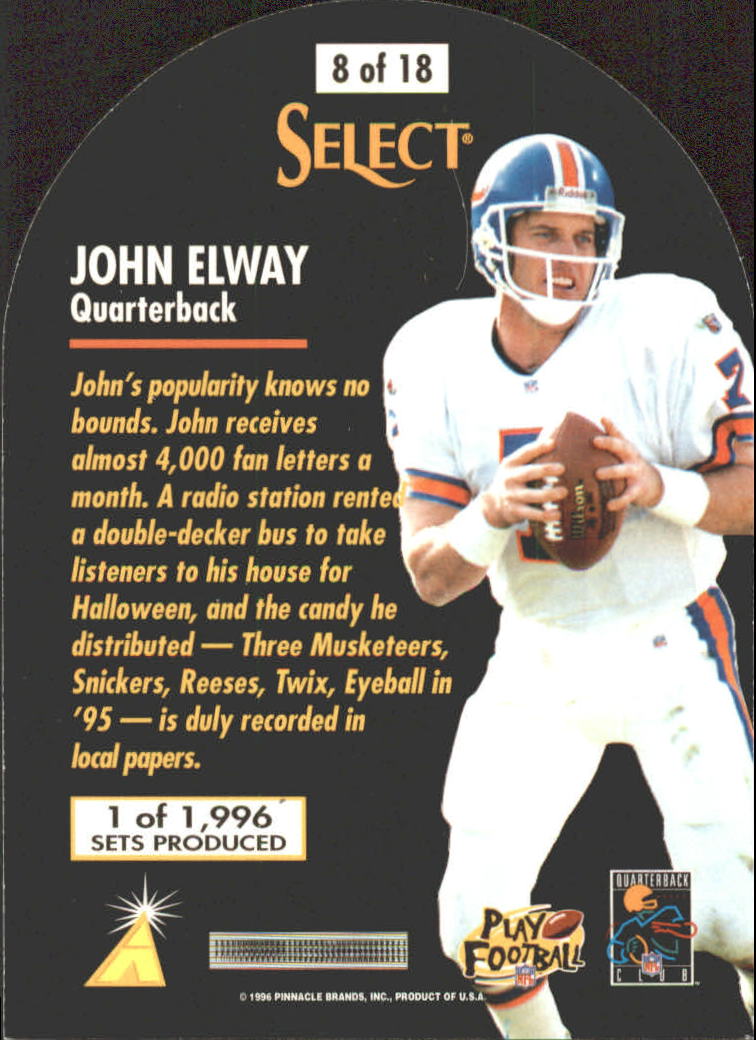 1996 Select Prime Cuts #8 John Elway