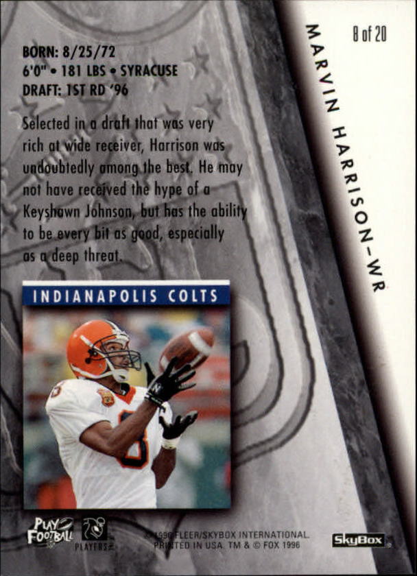 1996 SkyBox Impact More Attitude #8 Marvin Harrison
