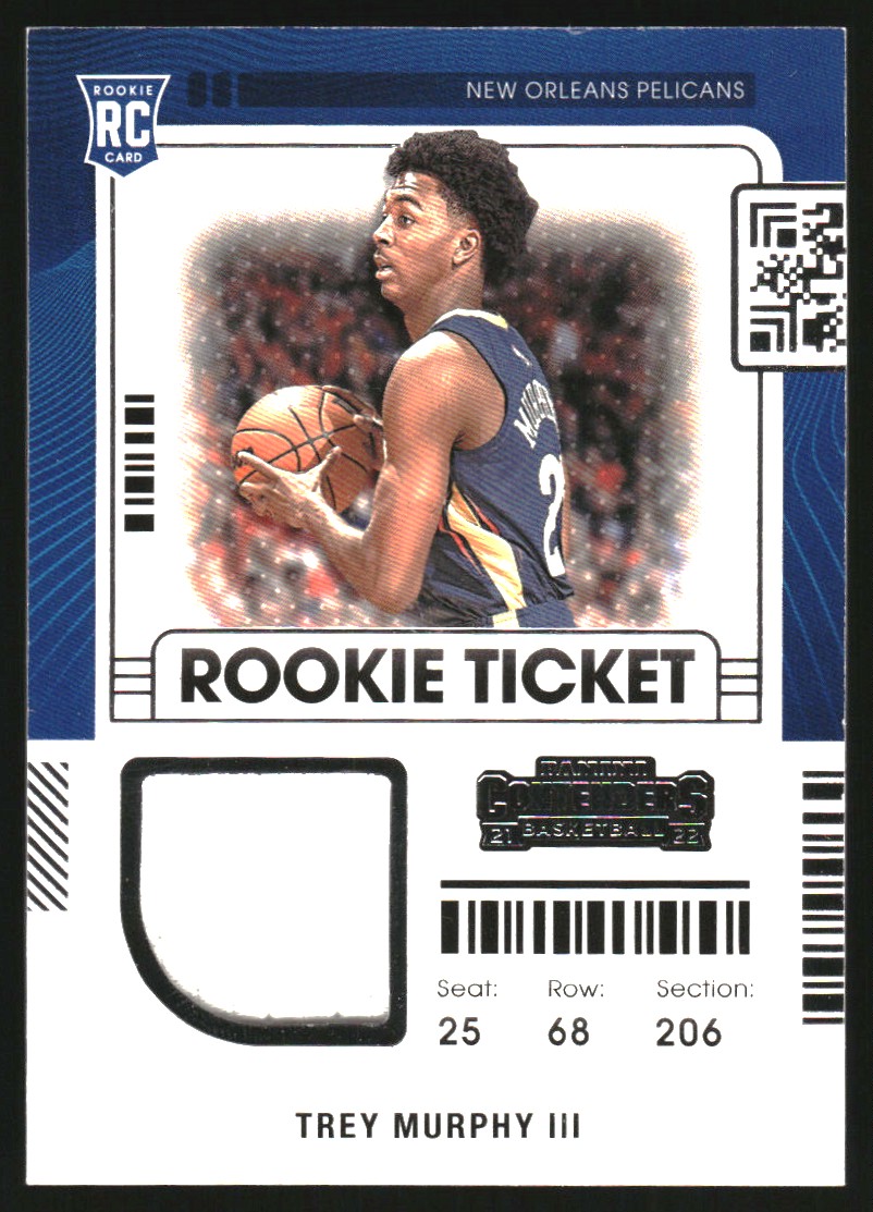 2021-22 Panini Contenders Rookie Ticket Swatches #17 Trey Murphy III