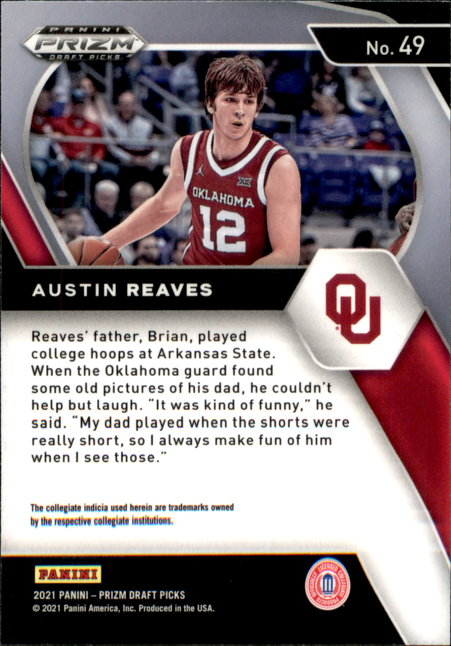 2021-22 Panini Prizm Draft Picks #49 Austin Reaves Card | eBay