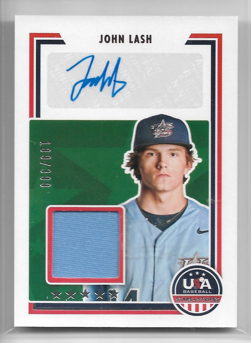 2022 USA Baseball Stars and Stripes Stars and Stripes Material Signatures #97 John Lash/399