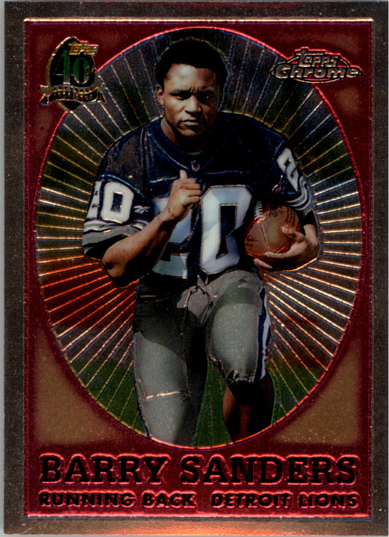 BARRY SANDERS (Detroit Lions) Signed 1990 TOPPS Card #3