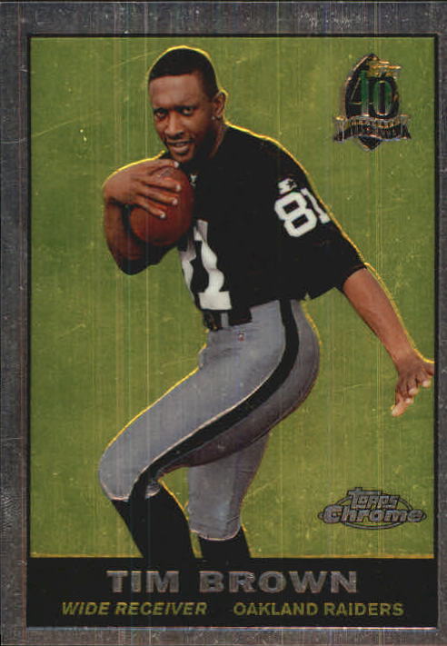 Tim Brown 1996 Topps 40th Anniversary Retros #6 - Oakland Raiders at  's Sports Collectibles Store