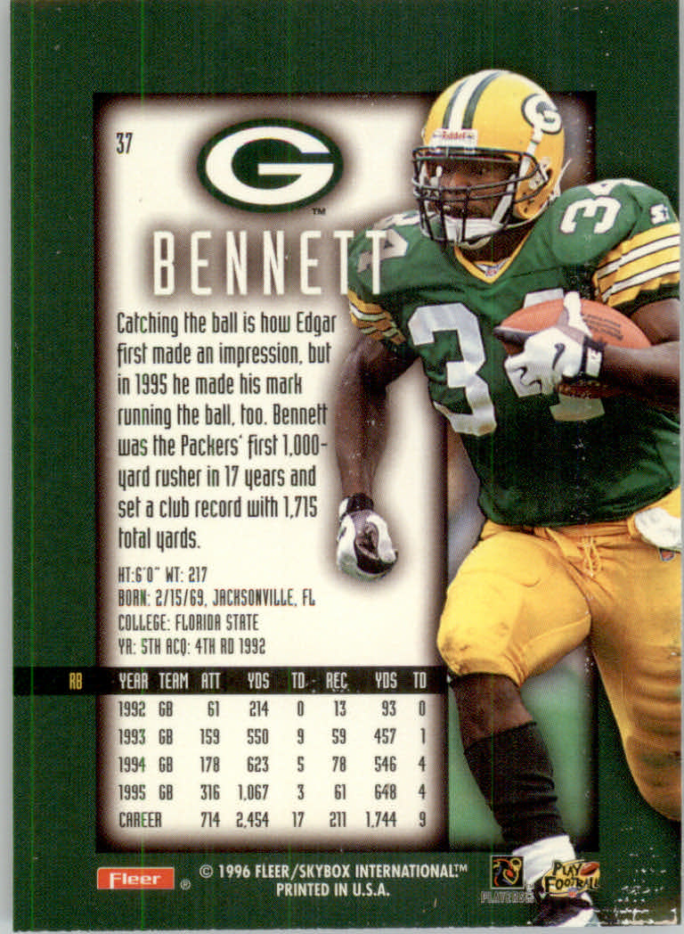 1996 Ultra Sensations (Fleer) Football "Pewter" Parallel Cards - Picture 17 of 49