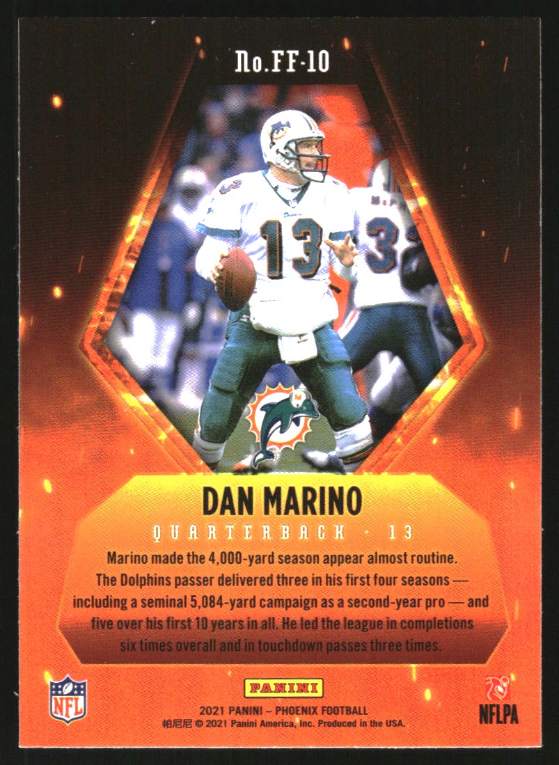 2021 Panini Phoenix Fire Forged #10 Dan Marino