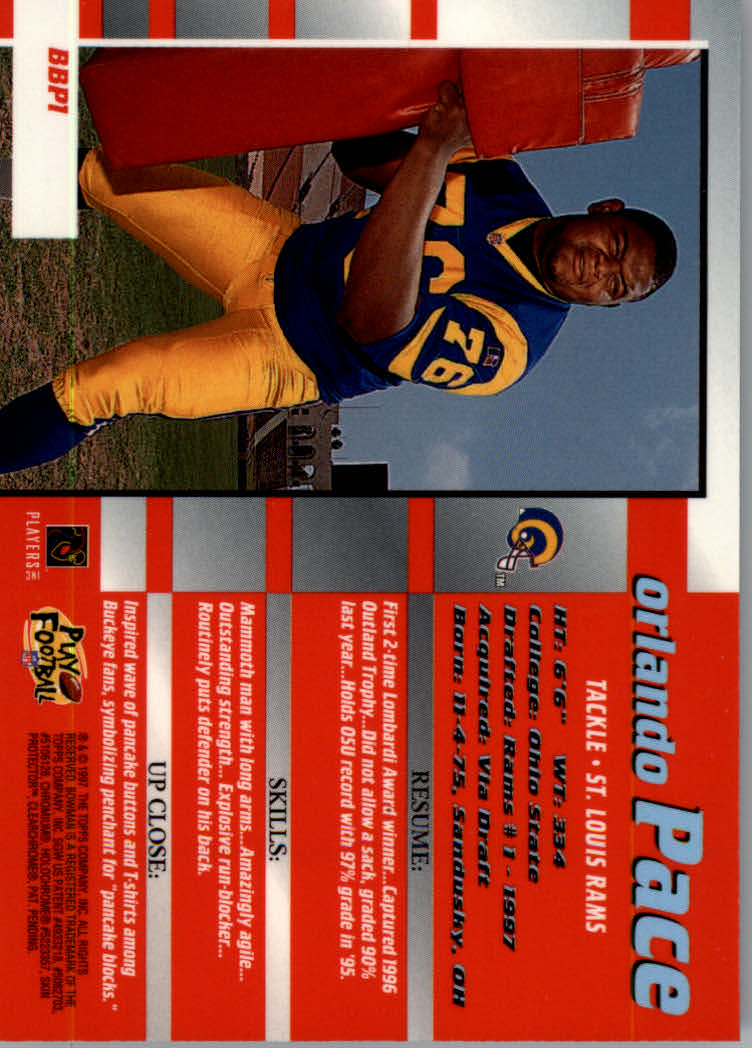 Tarjetas insertadas y paralelas 1997 Stadium Club Football "Bowman's Best Previews" - Imagen 11 de 13