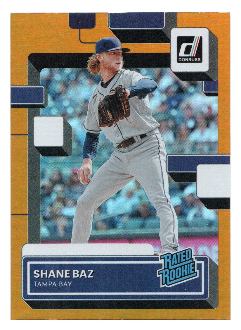 SHANE BAZ RC 2022 Donruss Optic Baseball RATED ROOKIE Card #66 Tampa Bay  Rays