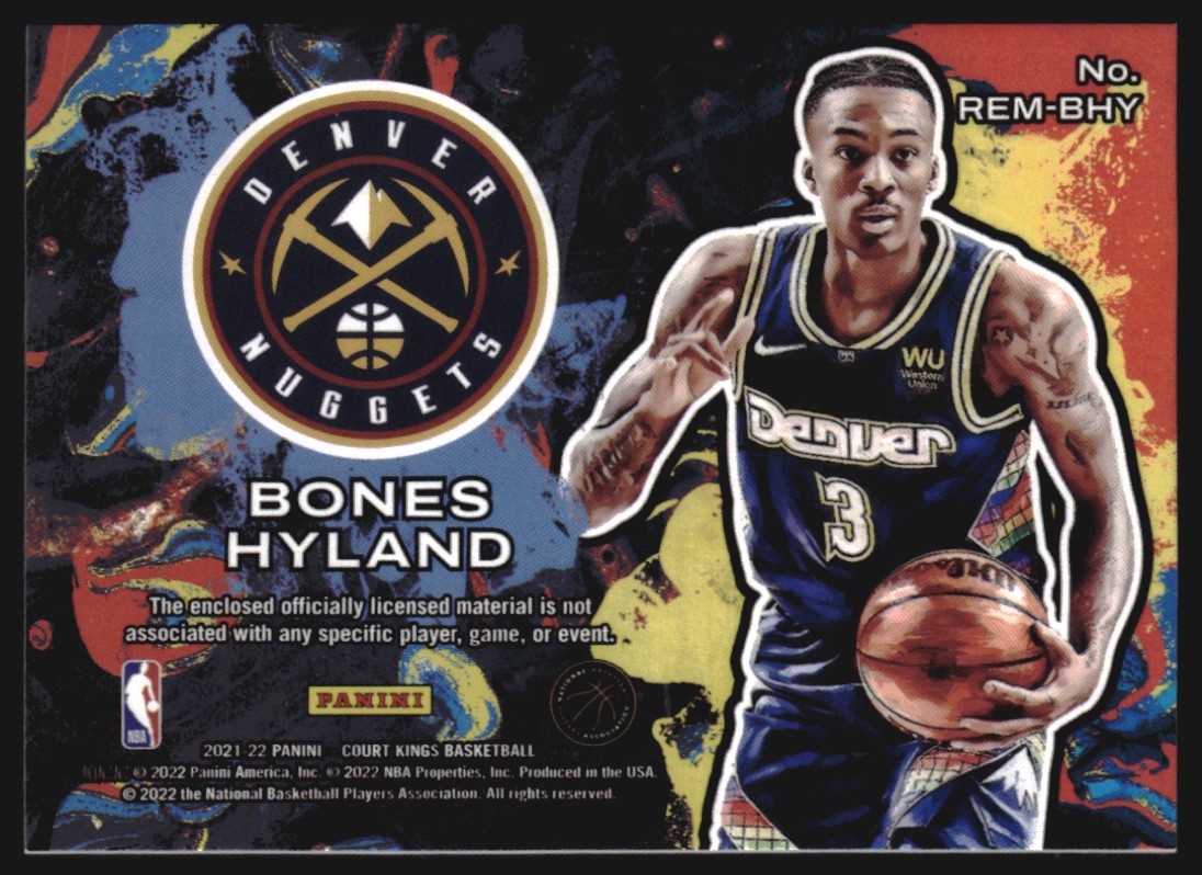 2021-22 Court Kings Rookie Expression Memorabilia #26 Bones Hyland