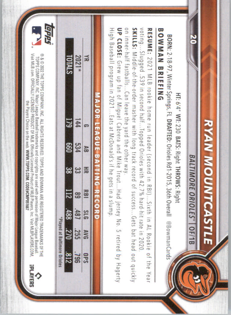 2022 Bowman Baseball "Main Set" Cards #1 to #100 Rookies and Veterans - Picture 41 of 199