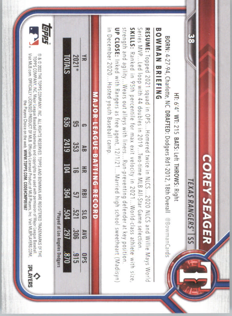 2022 Bowman Baseball "Main Set" Cards #1 to #100 Rookies and Veterans - Picture 77 of 199