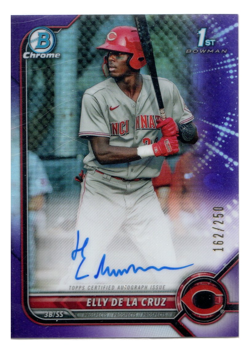 2022 Bowman Chrome Prospect Autographs Purple Refractors #CPAED