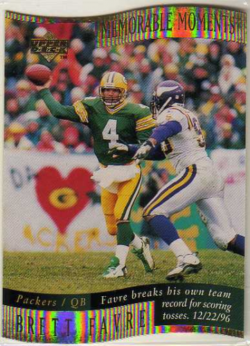 1997 BRETT FAVRE - Police Green Bay Packers SUPER BOWL CHAMPS Football Card