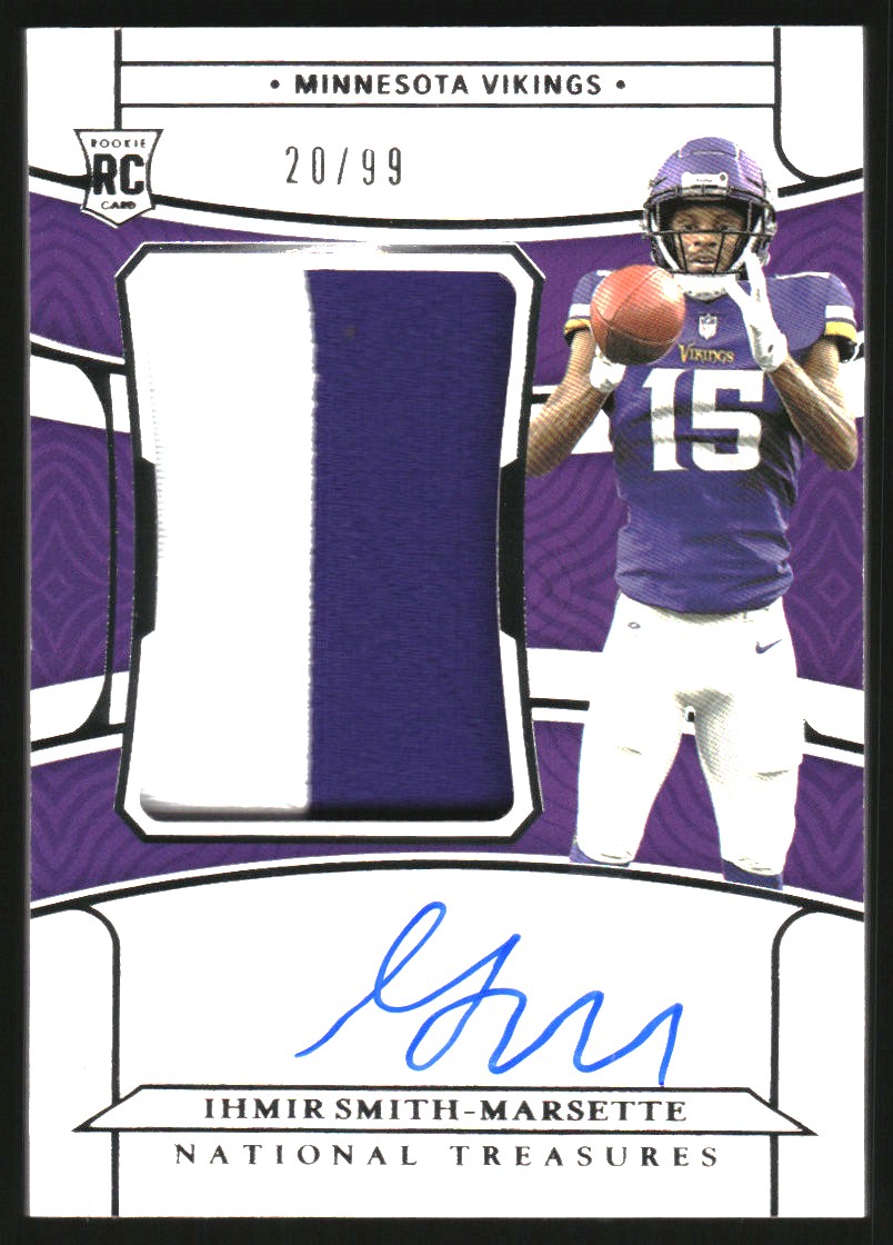 2021 Panini National Treasures #197 Ihmir Smith-Marsette JSY AU RC