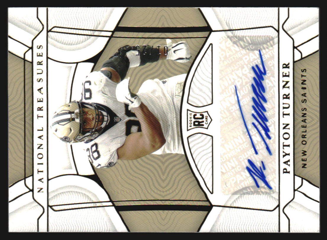 2021 Panini National Treasures Gold #132 Payton Turner AU/25