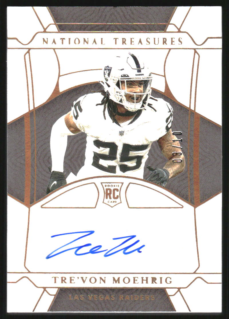 2021 Panini National Treasures Holo Gold #115 Tre'von Moehrig AU
