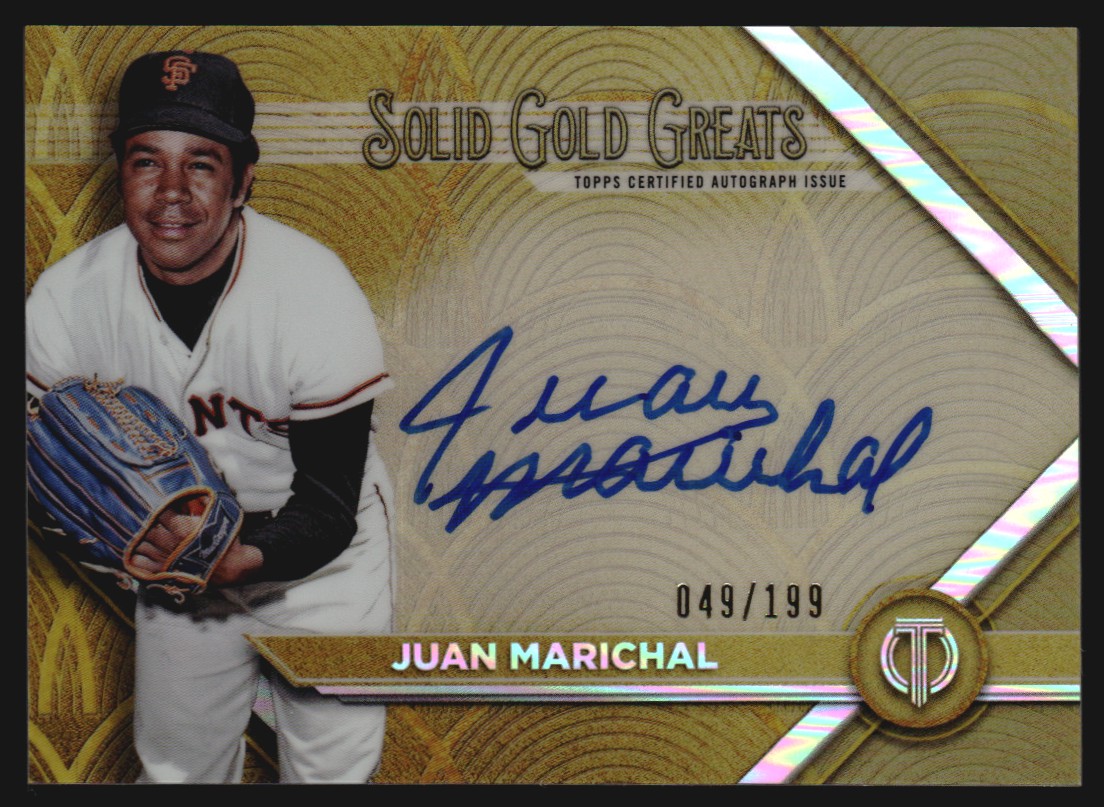 2022 Topps Tribute Solid Gold Greats Autographs #GGAJMA Juan Marichal/199