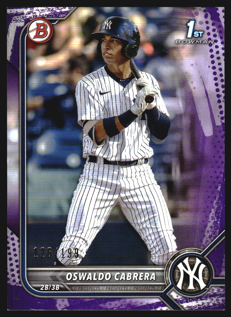 2022 Bowman Prospects Purple Pattern #BP17 Oswaldo Cabrera