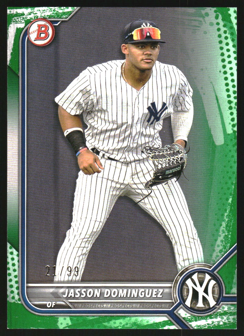 2022 Bowman Prospects Green Pattern #BP98 Jasson Dominguez